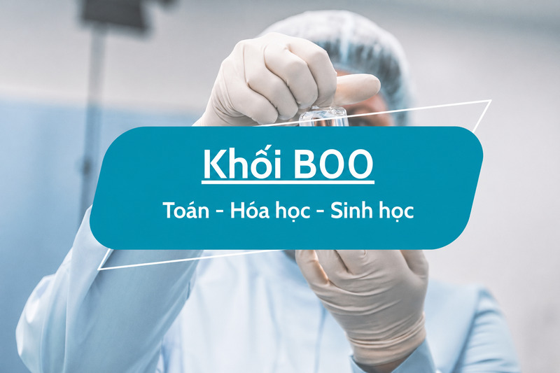 Tổ hợp B00 gồm Toán, Hóa học và Sinh học, phù hợp với nhiều ngành sức khỏe, sinh học và môi trường. 