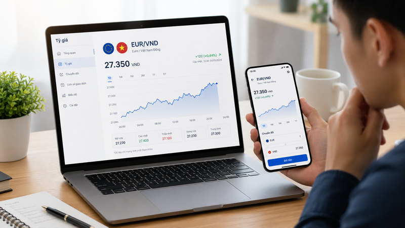 Để theo dõi tỷ giá Euro chính xác, nên so sánh dữ liệu từ ngân hàng, công cụ chuyển đổi và nguồn tài chính uy tín. 